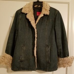 Esprit Sherpa Lined Jean Jacket, Large